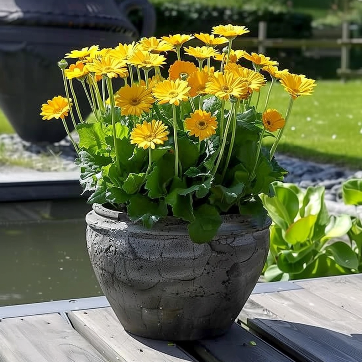Gerbera Garvinea - Jaune - Hauteur 45-60cm - ⌀19cm