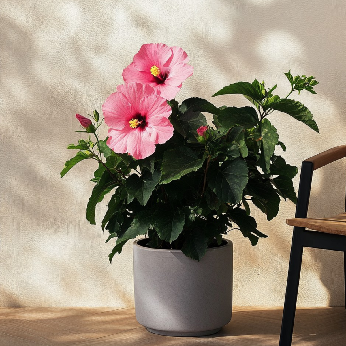 Rose de Chine - Hibiscus rosa-sinensis - Rose - Hauteur 40-50cm - ⌀17cm