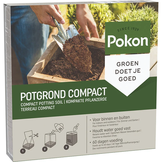 Pokon terreau Compact - Terreau de coco - Intérieur et extérieur - 10 litres